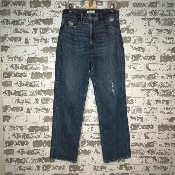 Loft | women distressed 90’s high waist straight denim - Picture 8 of 10